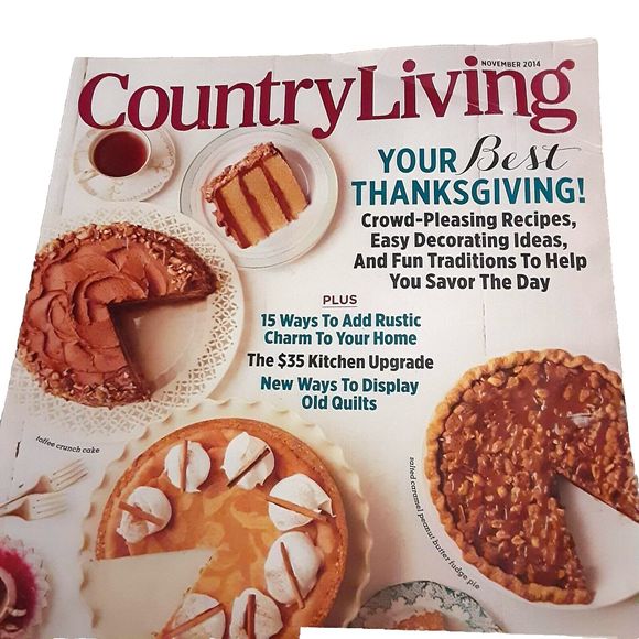 Country Living magazine November 2014 Best Thanksgiving  rustic charm - Picture 1 of 1